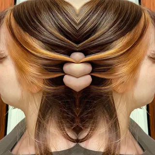 ミディアム カラー ツバサ 髪質改善のヘアスタイル