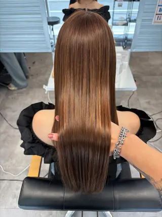 ロング king highlight&extensions梅田所属・髪質改善/似合わ せ/ダブルカラー盛田のヘアスタイル