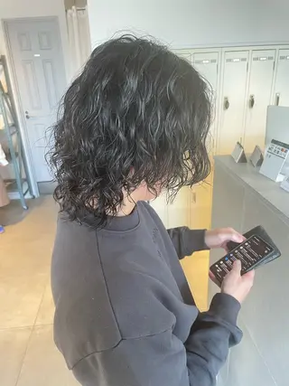 セミロング パーマ メンズ 辻堂メンズ特化 YU-YAのヘアスタイル