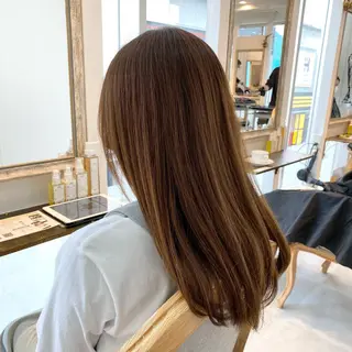 ロング カラー ブリーチなし✨艶髪 カラー𓃲YAGIのヘアスタイル