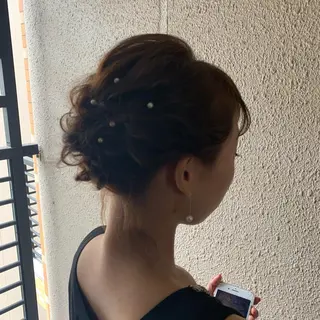 ミディアム ヘアアレンジ chouette/ 根本優希のヘアスタイル