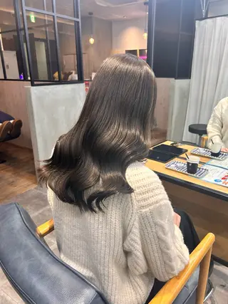 セミロング カラー 韓国×髪質改善カラー 💎hinaのヘアスタイル