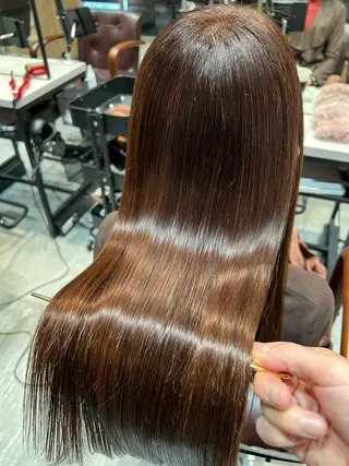 ロング 縮毛矯正/髪質改善 /ブリーチ/東陽町✨のヘアスタイル