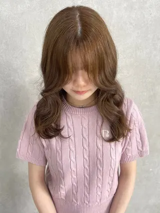 ロング カラー 盛れる顔まわり✨🎀 モテカラー別所好葉のヘアスタイル