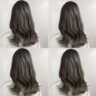 ミディアム 透明感♡グレージュ ♡ミルクティー♡のヘアスタイル