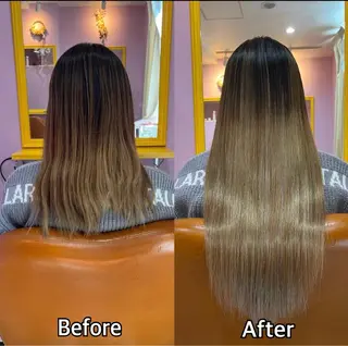 ロング シール+ちび編み込み エクステ梅田🐨のヘアスタイル