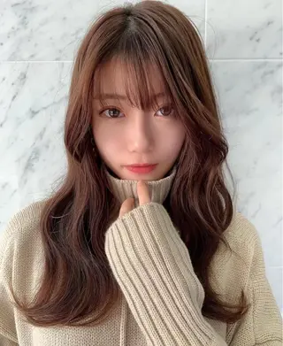 ロング カラー ❤️ブリーチなし💚 ダブルカラー平野実花のヘアスタイル