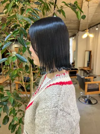 ミディアム カラー ブリーチなしカラー 🌿‬脇黒丸 彩のヘアスタイル
