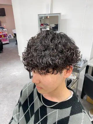 ミディアム カラー パーマ ヘアアレンジ メンズ キッズ ネイル マツエク・マツパ アイブロウ 🔥メンズパーマ特化 🔥店長中村雄樹のヘアスタイル