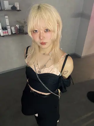 ミディアム 【ロングウルフカット 姫カット】伊藤裕哉のヘアスタイル