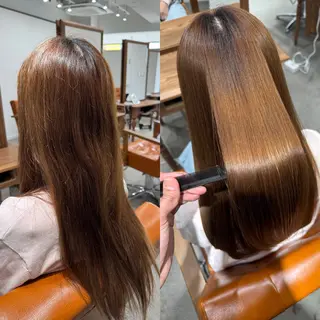 ロング カラー 髪質改善縮毛✨ 泉谷彪芽のヘアスタイル