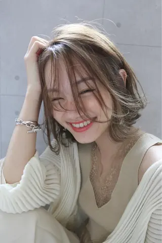 ミディアム カラー パーマ ヘアアレンジ マツエク・マツパ 💎耳ツボジュエリー ×銀座美容室💎のヘアスタイル