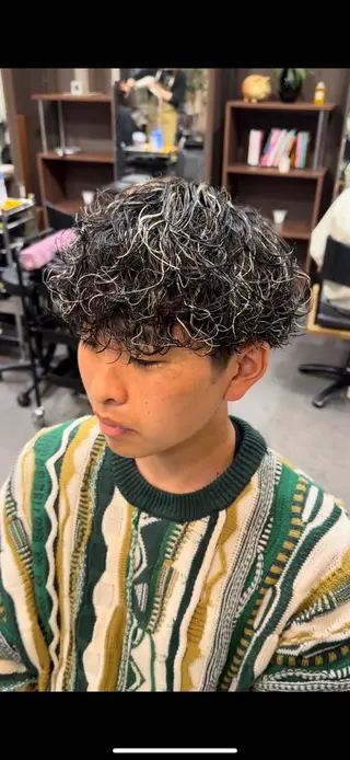 カラー パーマ メンズ 年間2000名担当◎ パーマ職人/仲原佑樹のヘアスタイル