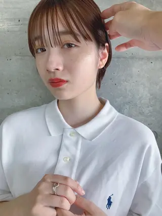 ショート カラー ボブパーマコテ巻き風 パーマNo1深江秀平のヘアスタイル