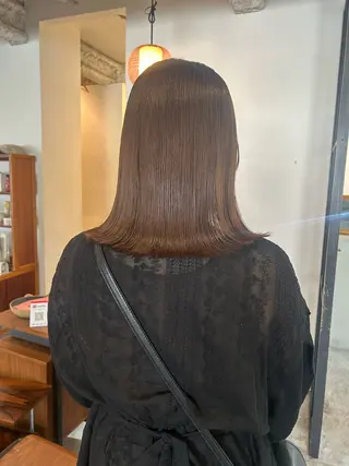 セミロング カラー ヘアアレンジ 🎀suzuna 透明感colorのヘアスタイル