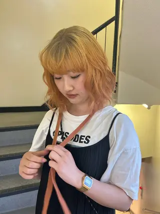 ミディアム カラー ヘアアレンジ ☕️結【suii.】 ボブ/ヘアセット☕️のヘアスタイル