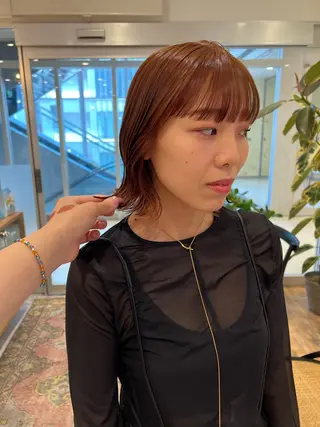 ミディアム カラー 韓国風スタイル 🍓MIZUKI🍓のヘアスタイル