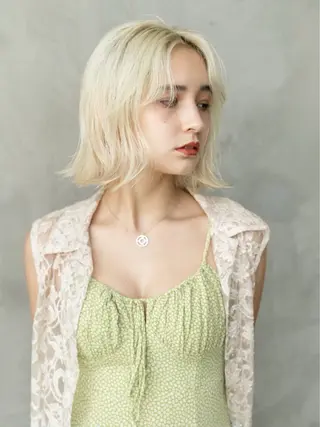 ミディアム 🫧艶感カラー/ あいり🤍のヘアスタイル