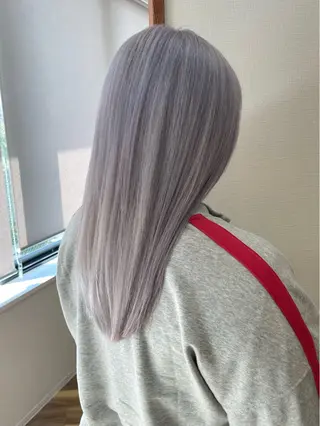 ロング カラー 髪質改善ｶﾗｰ ｹｱﾌﾞﾘｰﾁ/ﾀﾑのヘアスタイル