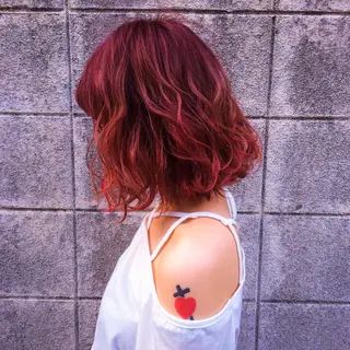 ミディアム カラー 堀江/心斎橋/西大橋 四ツ橋【Vers】のヘアスタイル