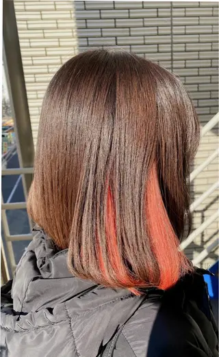 ミディアム カラー CIEN white所属・パーマモデル募集中 渥美翔人のヘアスタイル