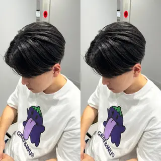 パーマ メンズ センターパート ／植田のヘアスタイル