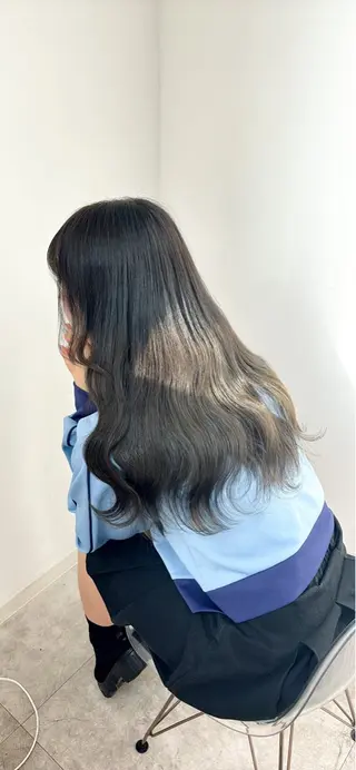 セミロング カラー 艶髪ハイトーン/ ブロンド/Nagiのヘアスタイル