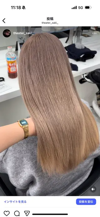 カラー ハイトーン/透明感 艶カラー/SAKI‎のヘアスタイル