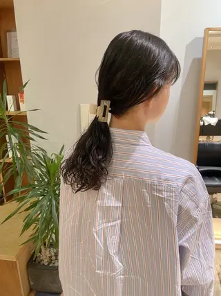 ミディアム パーマ 大橋 芽衣のヘアスタイル