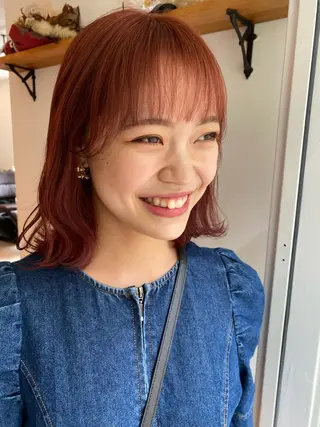 ミディアム カラー パーマ ヘアアレンジ メンズ キッズ ネイル マツエク・マツパ アイブロウ Uil所属・インナーカラー/ KANAのヘアスタイル