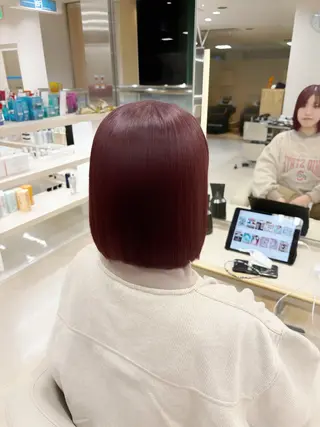 ショート カラー 推し活/韓国/ブリー チカラーminamiのヘアスタイル