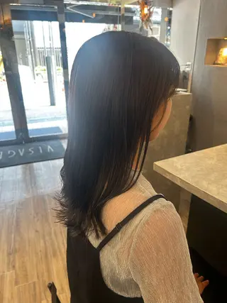 セミロング カラー ブリーチ／ヘアセット 🪞🌙minamiのヘアスタイル