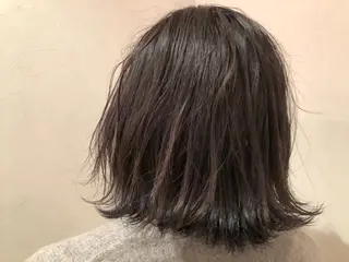 ミディアム パーマ/透明感カラー /ボブ/吉田一生のヘアスタイル