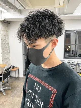 ショート パーマ メンズ メンズパーマ メンズ特化ryoのヘアスタイル