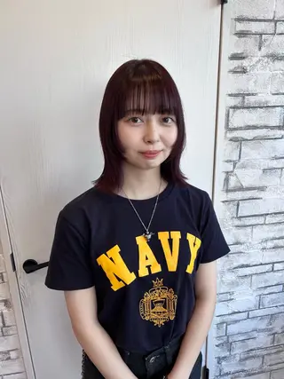 ミディアム カラー 廣瀬 美月のヘアスタイル