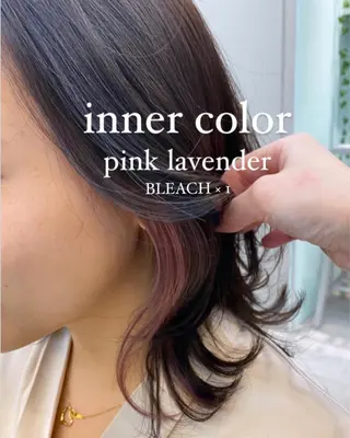 ミディアム カラー 岡野 静華のヘアスタイル