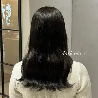 セミロング カラー 𝒎𝒐𝒆🩰 名駅/ヘアメ/暖色♡のヘアスタイル