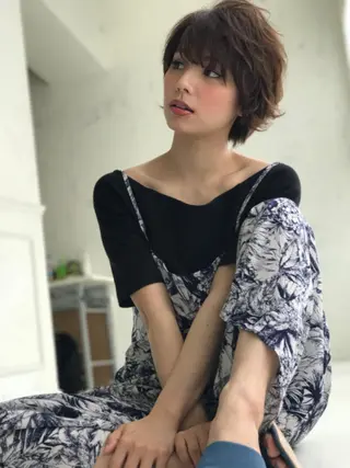 ショート カラー 瀬尾 加寿馬のヘアスタイル