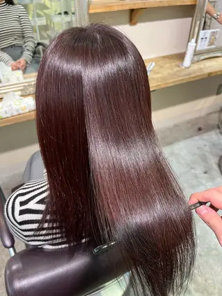 セミロング カラー フェザーパーマ🌙 毛流れ yuzukiのヘアスタイル