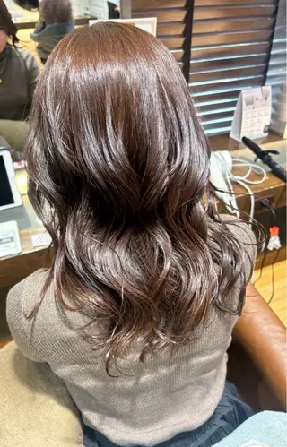 ミディアム カラー レイヤーカット/艶髪 /パーマaikoのヘアスタイル