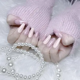 ネイル RAFFINE 月🦋🩵のネイルデザイン