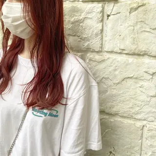 ロング カラー カジュアルを女っぽく 𝗮𝘆𝗮𝗰𝗼のヘアスタイル