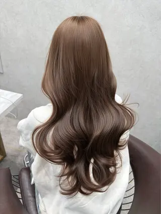 ロング カラー ダブルカラー 韓国レイヤーKYONのヘアスタイル