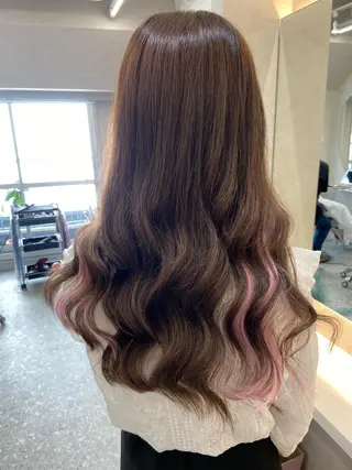 ロング カラー 新宿/韓国ヘア 中明度カラー/かやのヘアスタイル