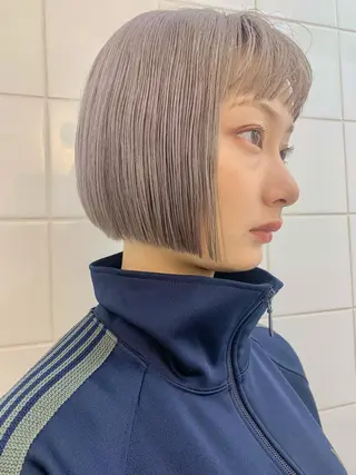 ショート カラー ヘアアレンジ 🧨ブリーチー×ボブ レイヤー💎じゅえるのヘアスタイル