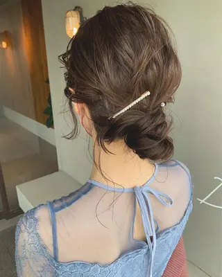 ミディアム ヘアアレンジ ブリーチ/アレンジ 天満/chihiroのヘアスタイル