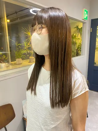 セミロング カラー きよはらちさき🍑 柔らかカラー🌱🫧のヘアスタイル