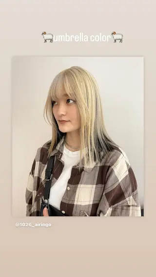 セミロング カラー hair&nail ☯️アイリ☯️のネイルデザイン