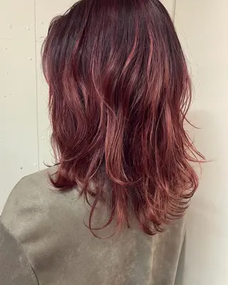 セミロング レイヤーカット/ 透明感カラーmikuのヘアスタイル