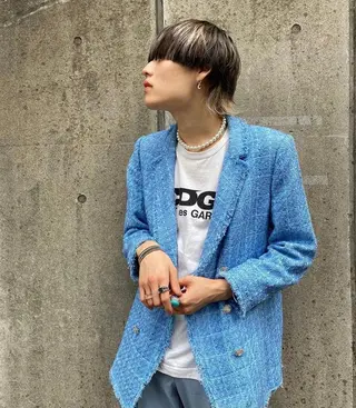 カラー beautism clock所属・韓国風🇰🇷うる艶 レイヤー/海青🫧のヘアスタイル